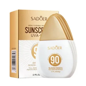 SADOER SPF 90+ Non Greasy UV Resistant Facial Sunscreen