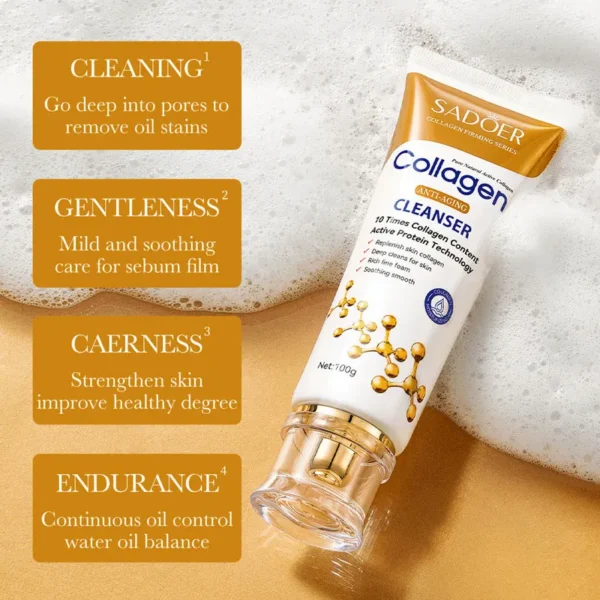 SADOER Collagen Eye Mask, Face Cream, Facial Serum Set - Image 6