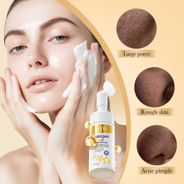 SADOER Collagen Facial Mousse Deep Cleanser Oil Control - Image 2
