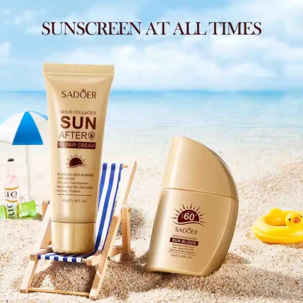 SADOER Golden Collagen Sunscreen For Face Neck Body - Image 3