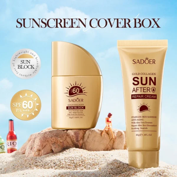 SADOER Golden Collagen Sunscreen For Face Neck Body - Image 2