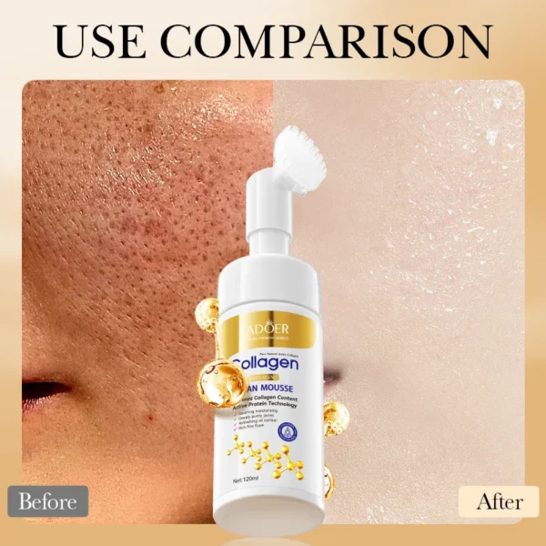 SADOER Collagen Facial Mousse Deep Cleanser Oil Control - Image 4