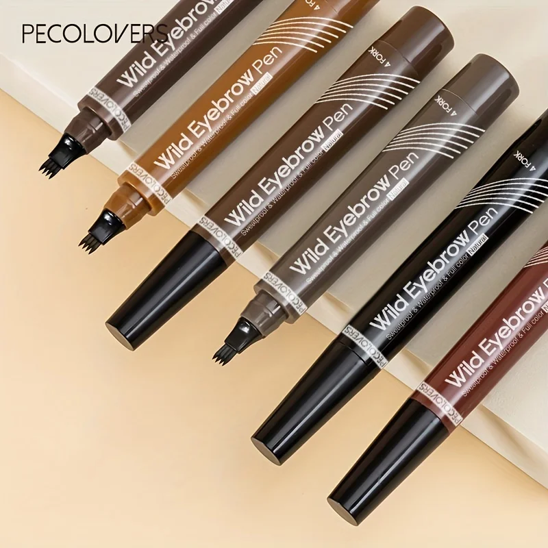 6 Colors 1pc Eyebrow Pen Waterproof