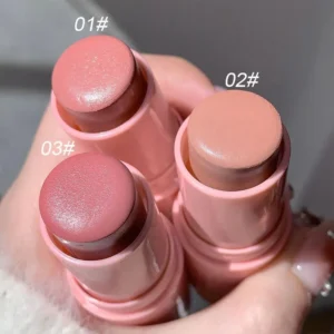 3in1 Durable Matte Natural Rouge Powder Blusher Stick Cream Contour